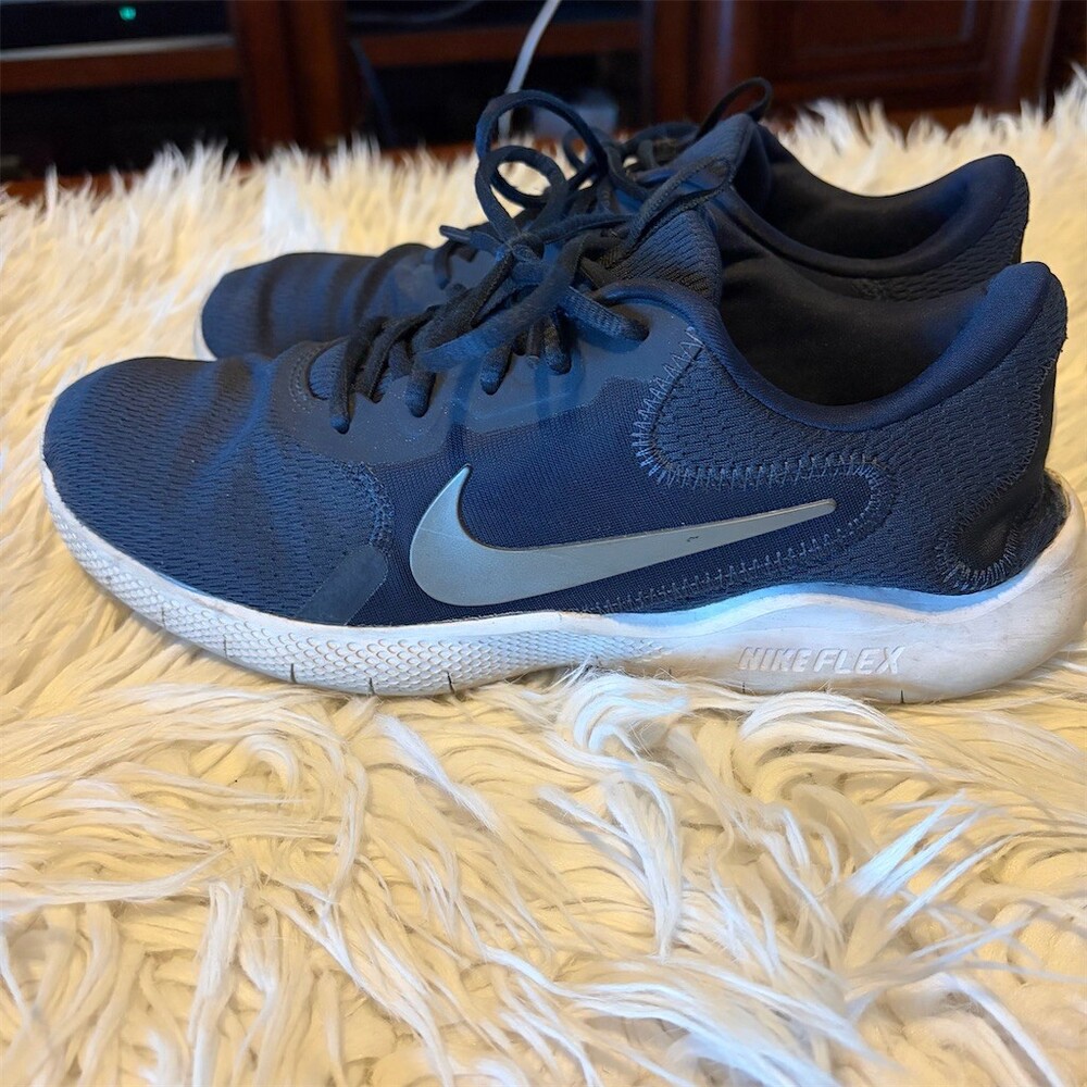 Nike Flex Experience Run Sz 9.5 Men's Running Shoes Navy Blue Gray White